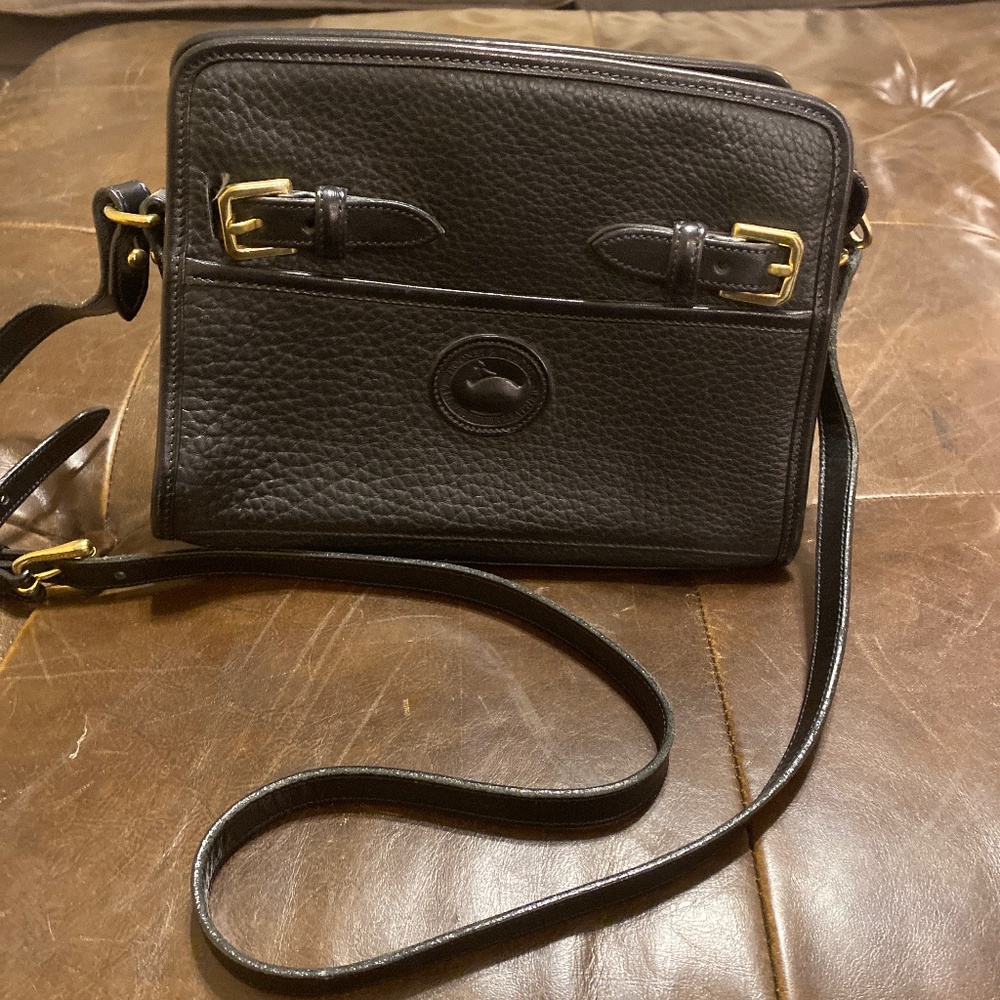 VINTAGE Dooney & Bourke Black Leather Crossbody